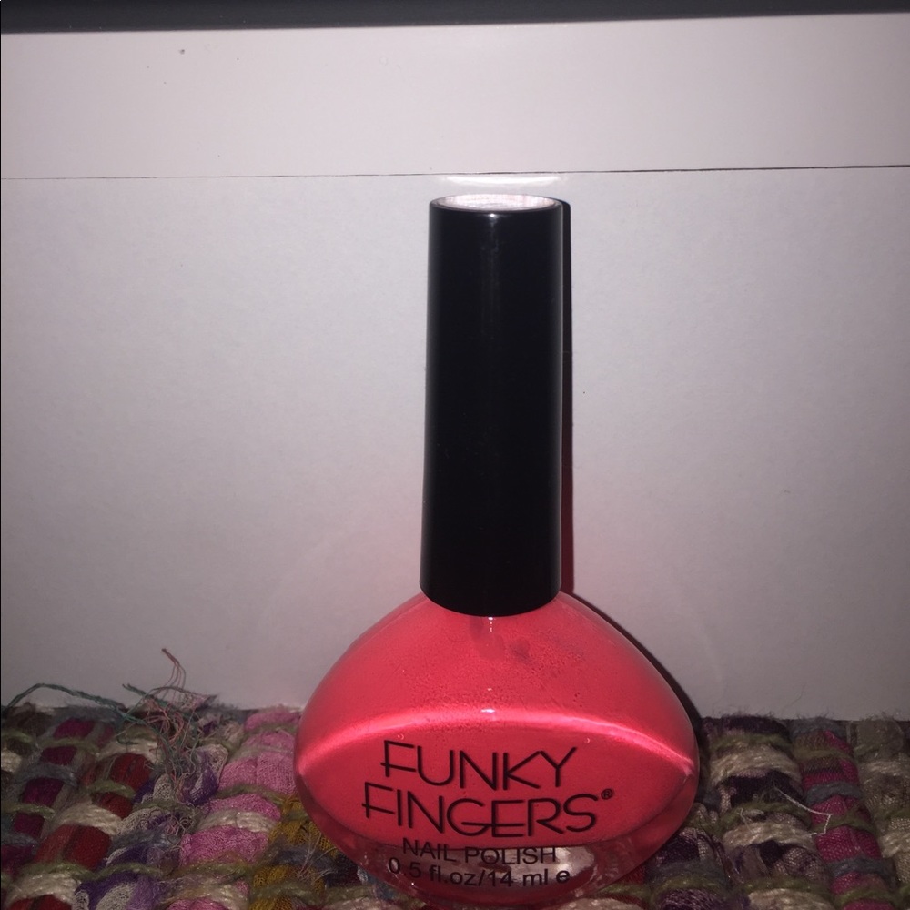 Bright Pink/Orange Nail Polish
