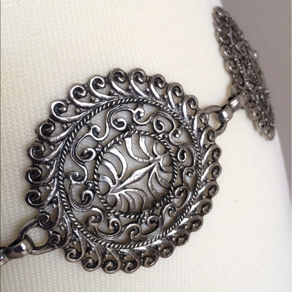 Silver Medallion Chain Belt