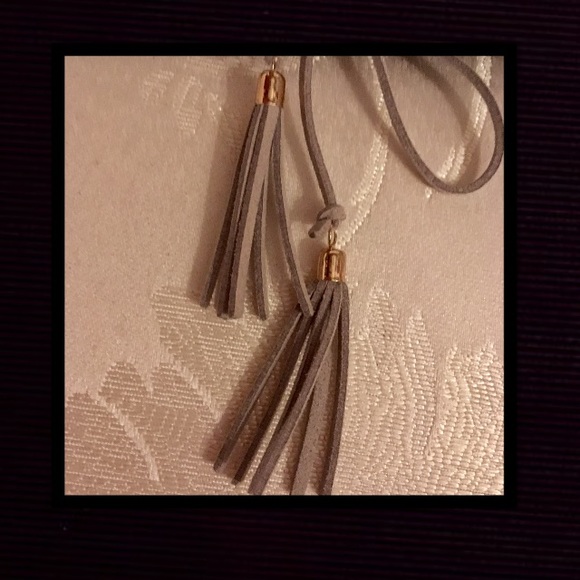 ROSE LEATHER CHOKER Grey SUEDE Roses Wrap Around - Picture 6 of 6