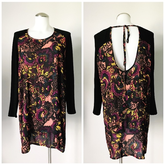 Urban Outfitters Dresses & Skirts - UO SOMEDAYS LOVIN Black Floral Print Tunic Dress