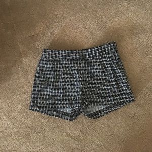 Express black and white shorts