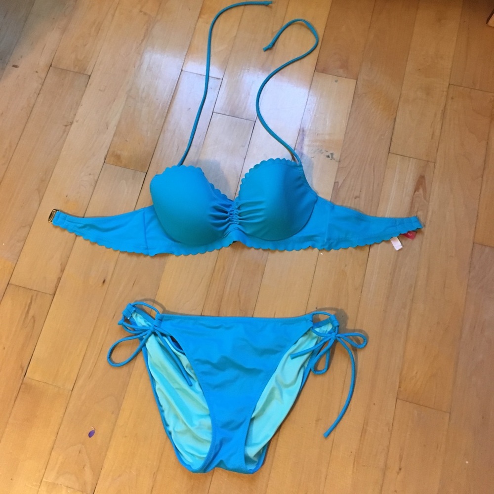 Aqua blue Victoria's Secret swim suit