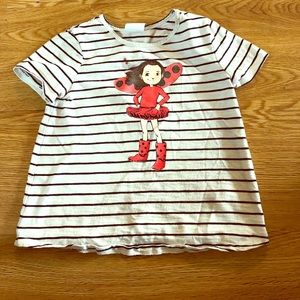 Lady bug girl stripped shirt.