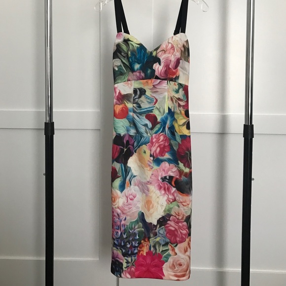 Ted Baker cocktail dress. Size 0. Only worn once. - Picture 1 of 3