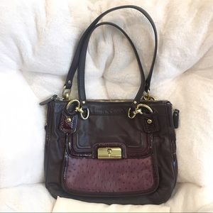 COACH Kristin Multi-Leather Spectator Zip Tote