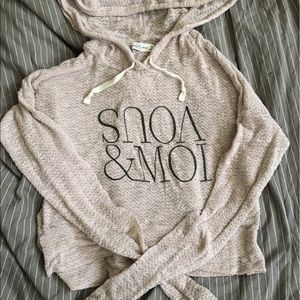 Abercrombie & Fitch Sheer knit crop sweater.