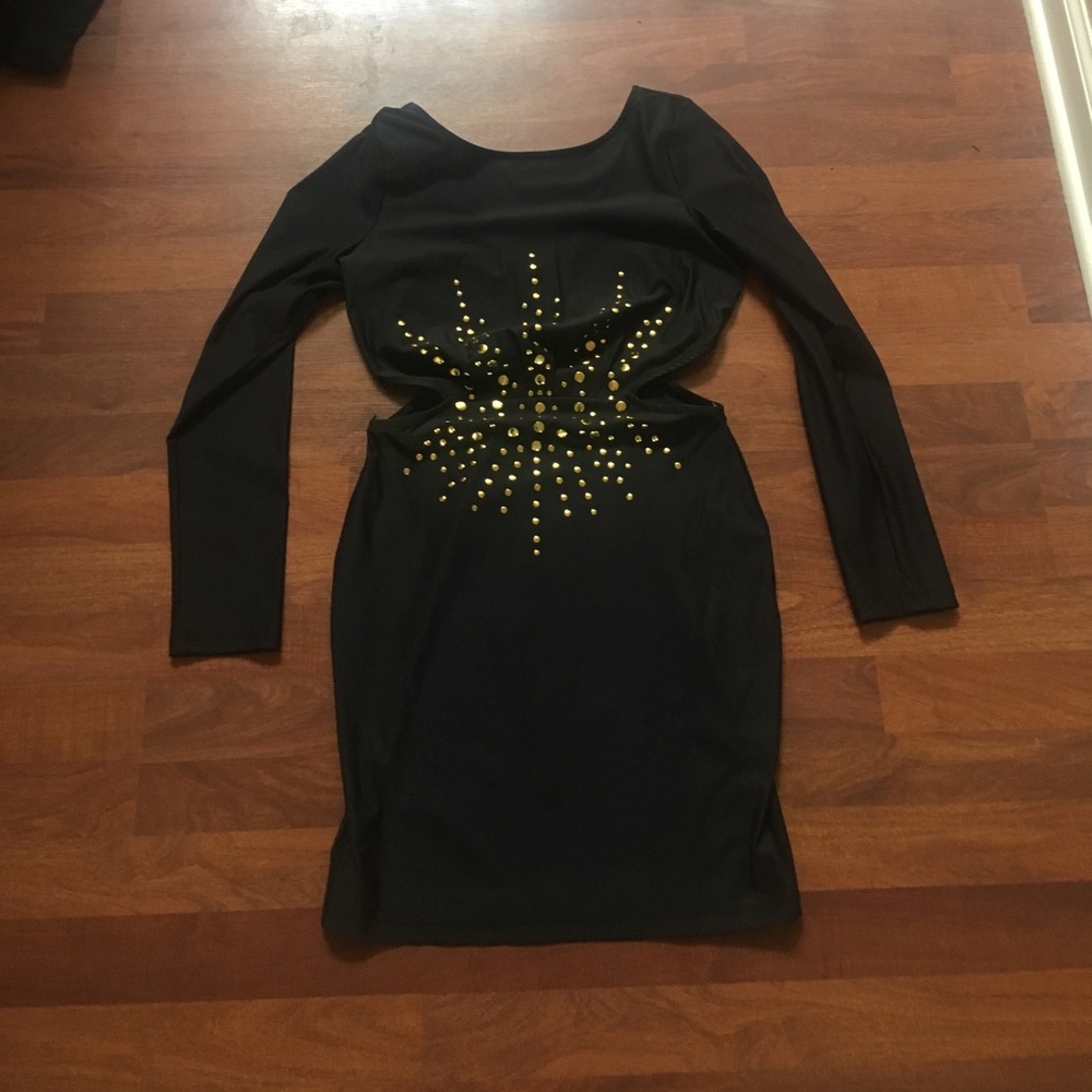 Black Dress with Cut Outs - Size L
