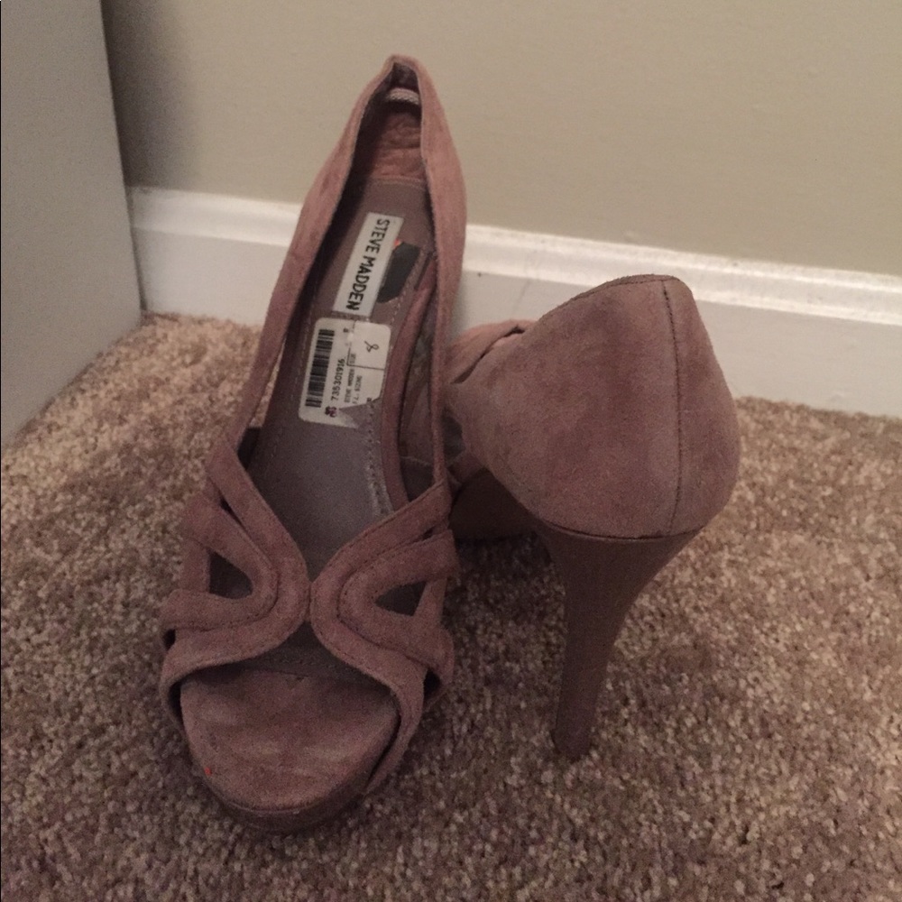 Blush Suede Heels