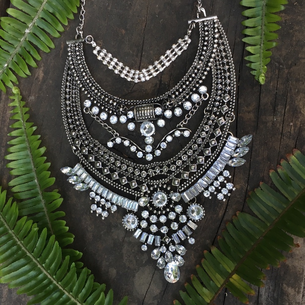 Crystal Empress Silver Necklace- SALE