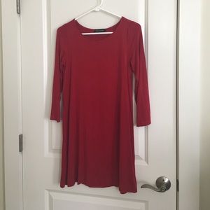 Red shift dress