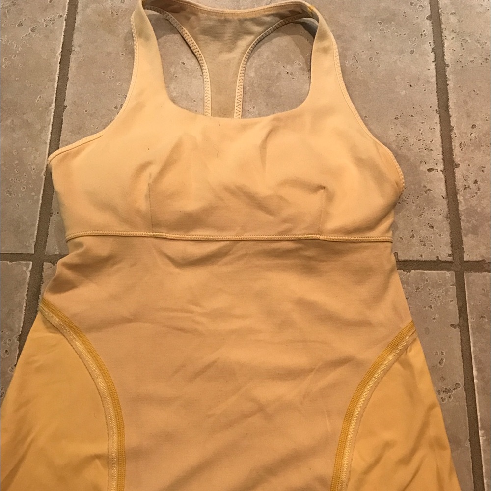Lululemon Bright Yellow Activewear Tank Top