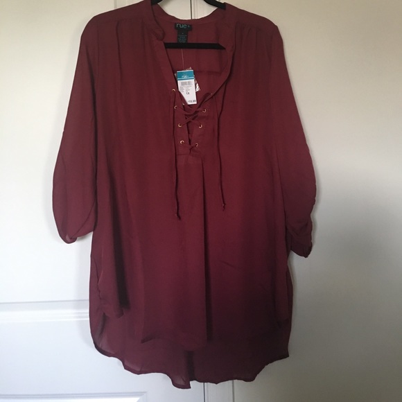 Rue21 Tops - *TUES SALE* rue21 Maroon Tunic 1X NWT