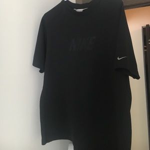 Nike Black Embossed Oversized Top