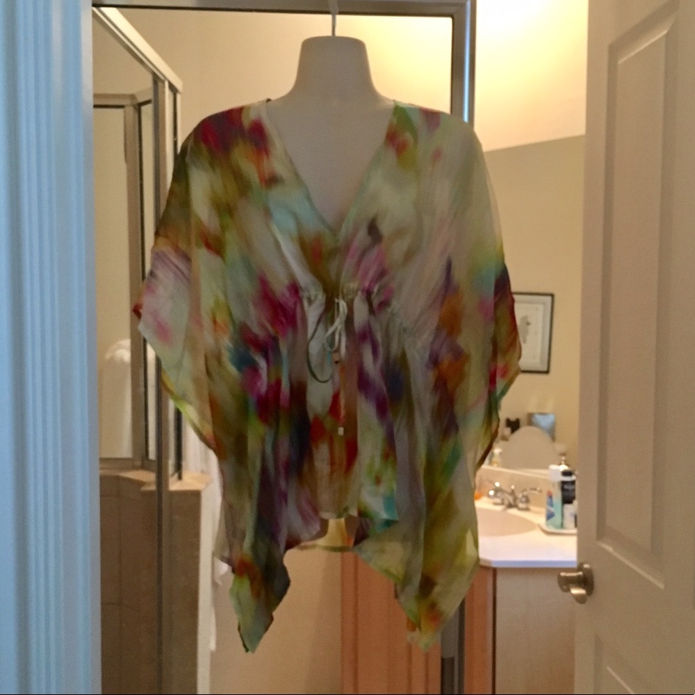 Alexis Silk Tunic Top Cover Up XS
