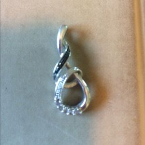 Sterling silver and diamond pendant