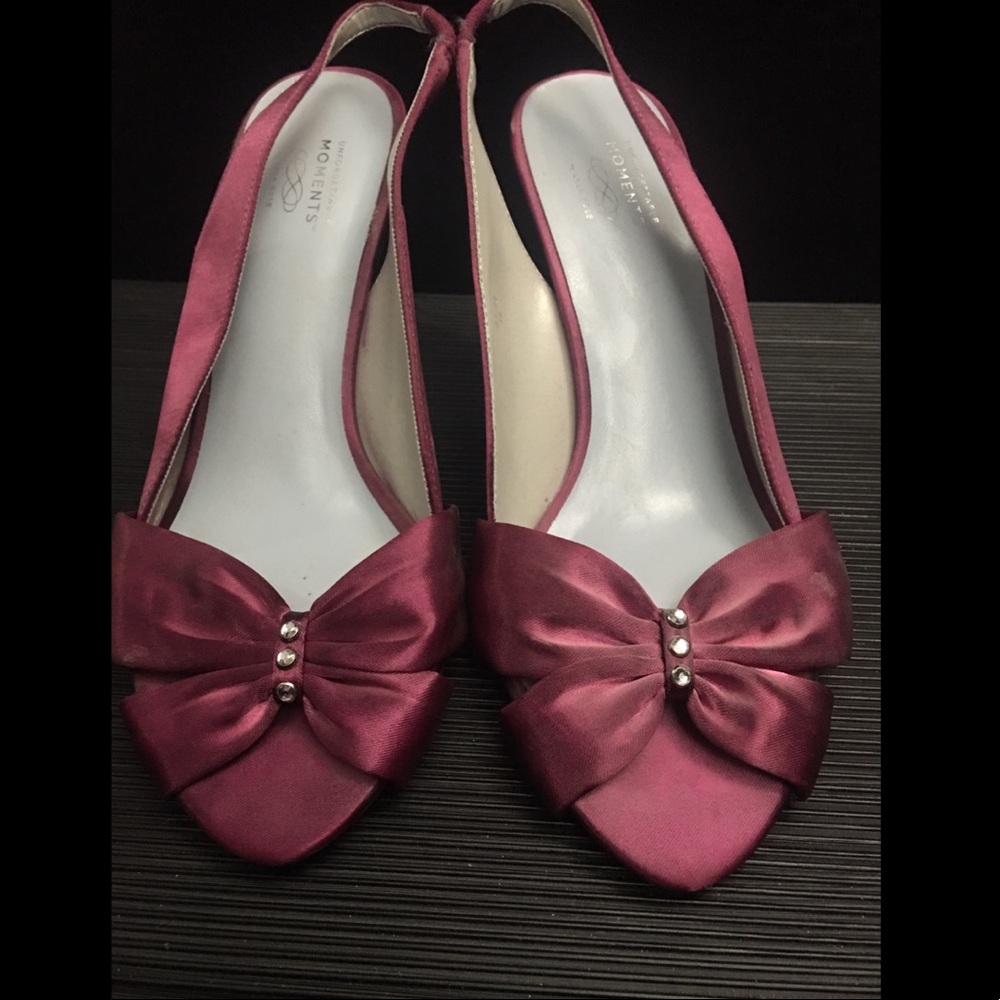 Magenta Open-Toed Heels