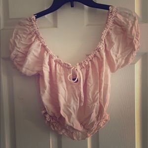 brandy melville peasant crop top