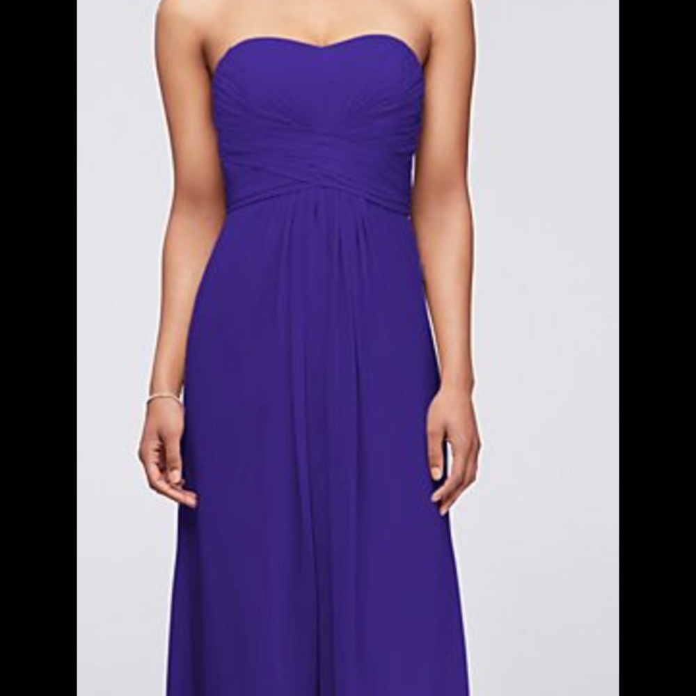 David's bridal strapless dress