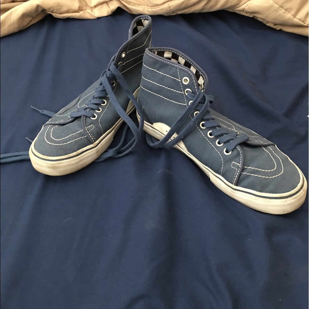 Vans Av Classic Herringbone Navy & white high tops