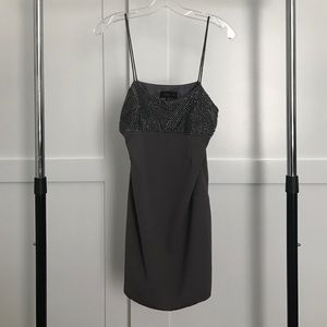 Purple/grey/silver mini dress