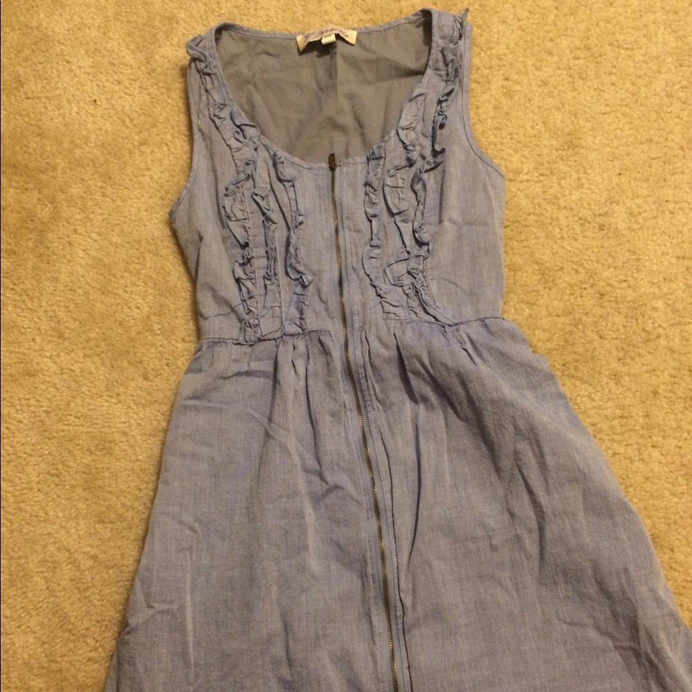 Denim Zip-down Dress