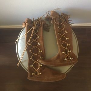 Lace up moccasins