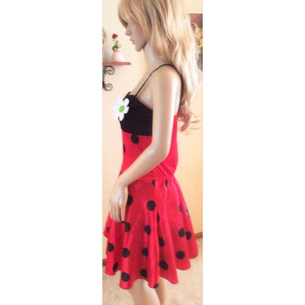 Polka Dot Sunflower Vintage Dress (Medium) - Picture 2 of 4