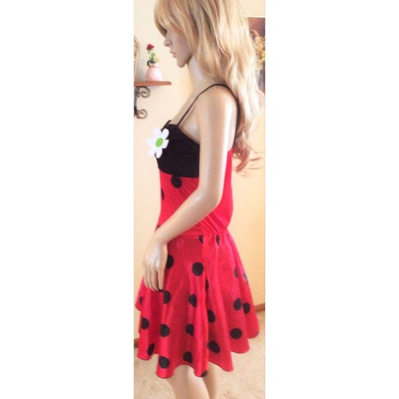 Polka Dot Sunflower Vintage Dress (Medium) - Picture 2 of 4