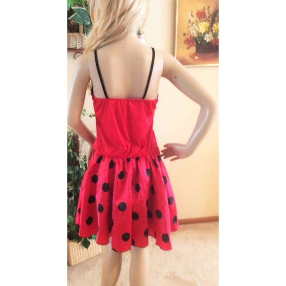 Polka Dot Sunflower Vintage Dress (Medium) - Picture 3 of 4