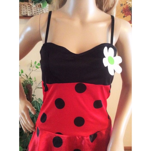 Polka Dot Sunflower Vintage Dress (Medium) - Picture 4 of 4