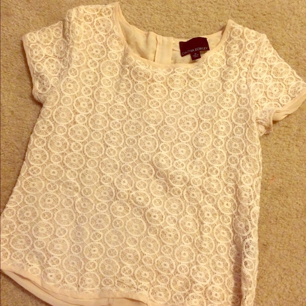 Off-white Lace Top