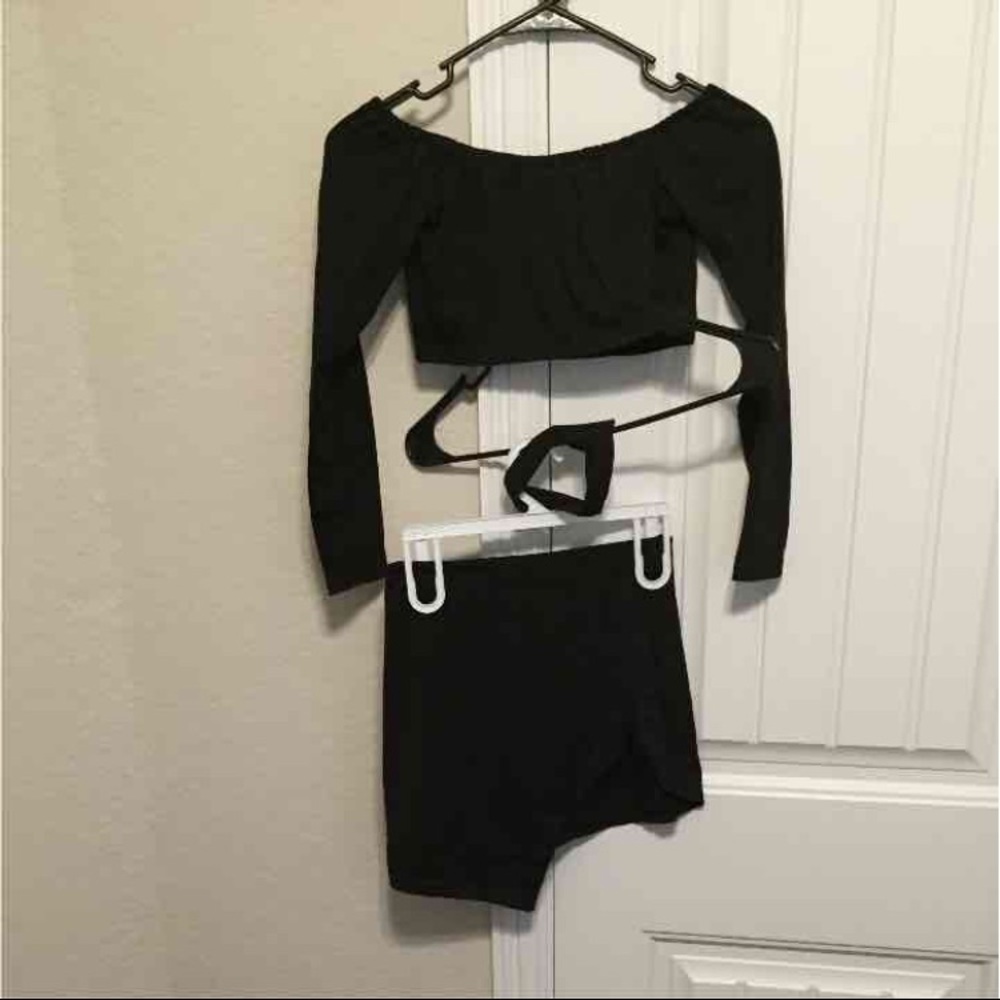 3 piece choker, shirt and skirt set outfit - Picture 3 of 4