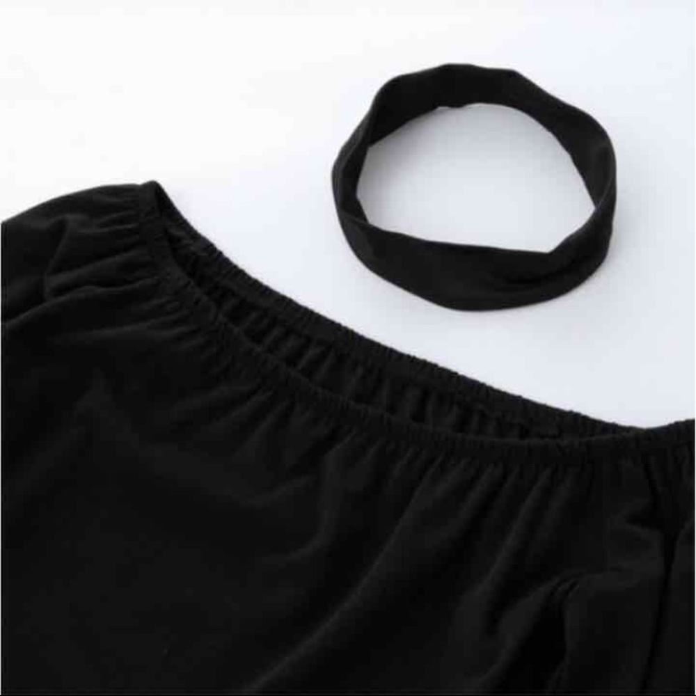 3 piece choker, shirt and skirt set outfit - Picture 4 of 4