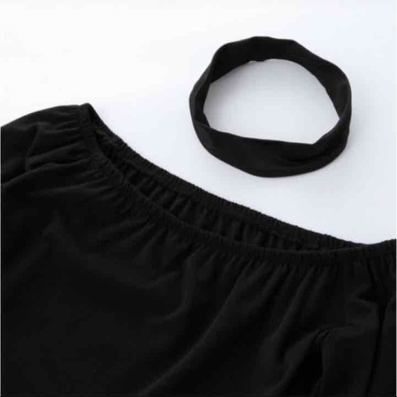 3 piece choker, shirt and skirt set outfit - Picture 4 of 4