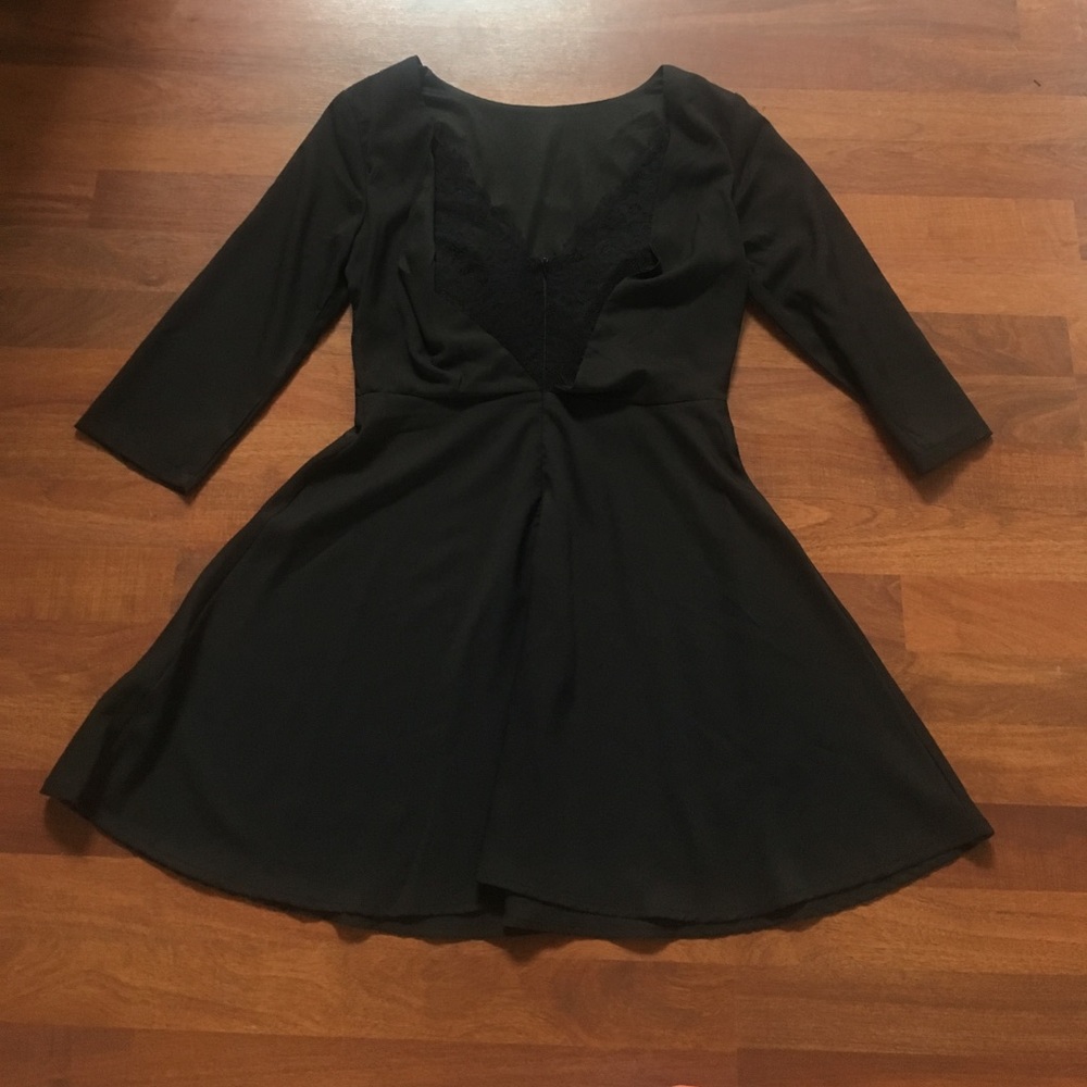 Black Dress with Lace Back - Size 6