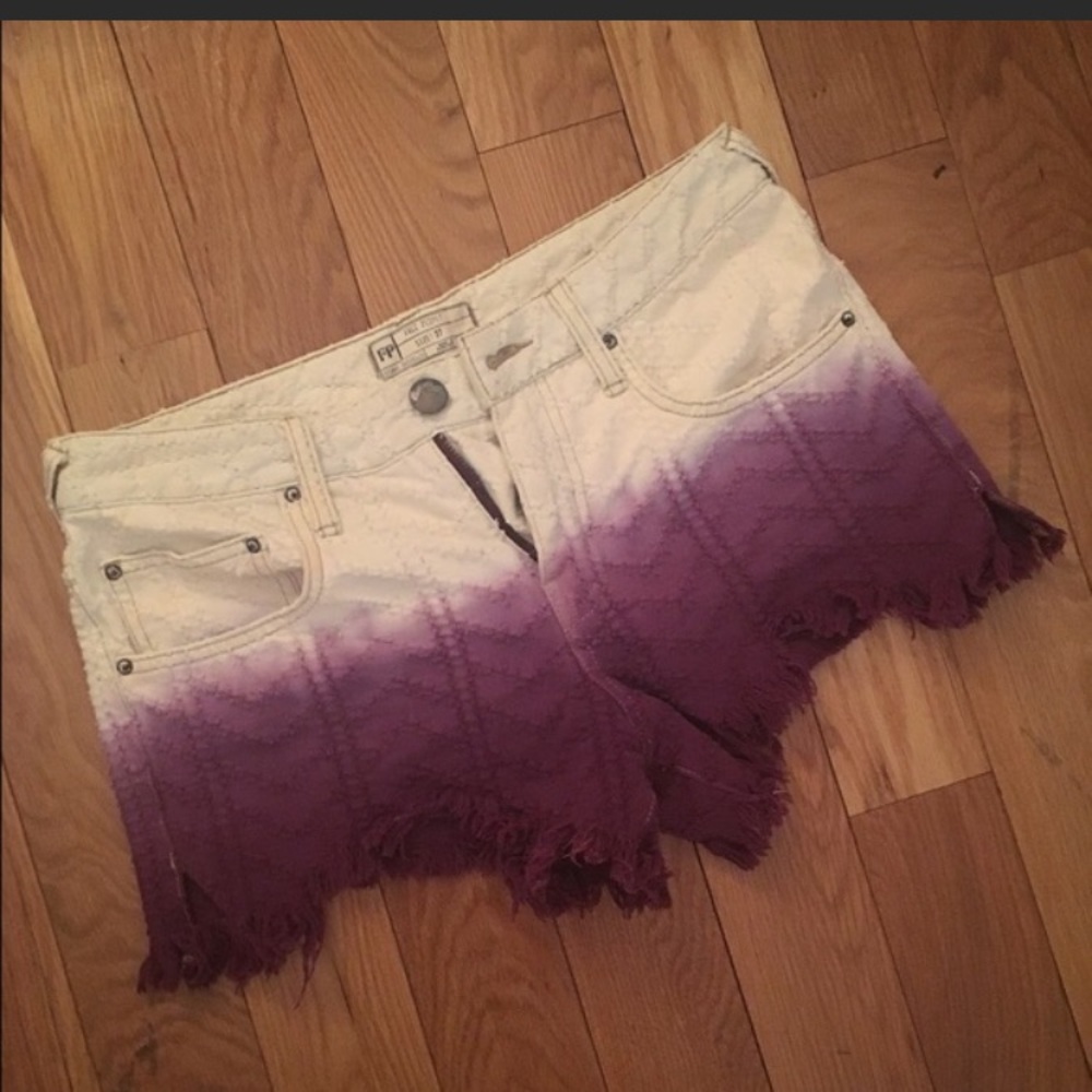 Free People Ombré shorts Purple Cream