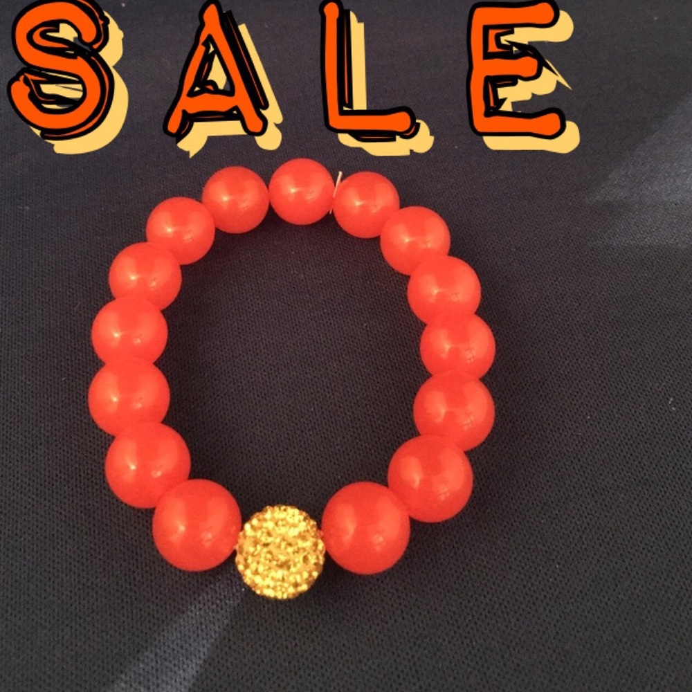 3 FOR $15.    red/orange stone & yellow rhinestone