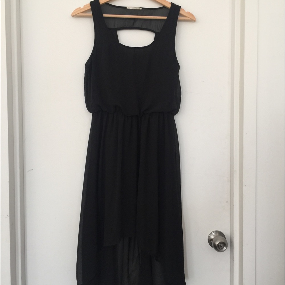 Black asymmetrical dress