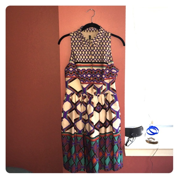 NWOT W118 By Walter Baker Aztec Print Dress - Picture 1 of 4