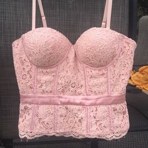 House of CB Pink Lace Corset Top