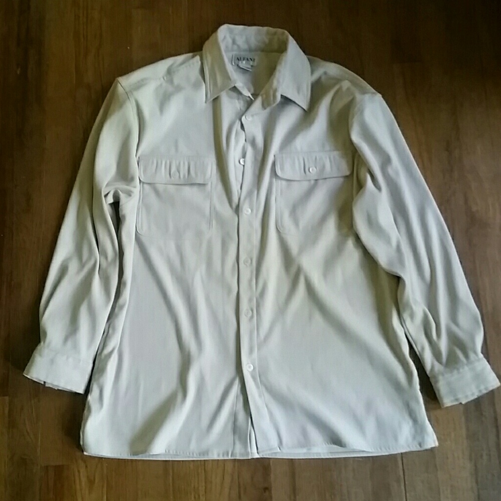 💥Vintage Alfani Silk Button Down Shirt💥⌚