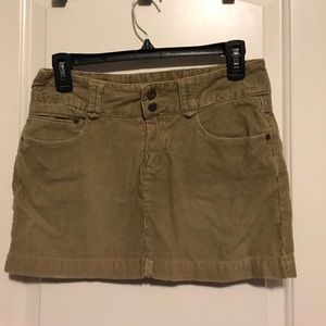 Corduroy mini skirt