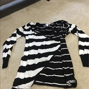 Black and white sweater