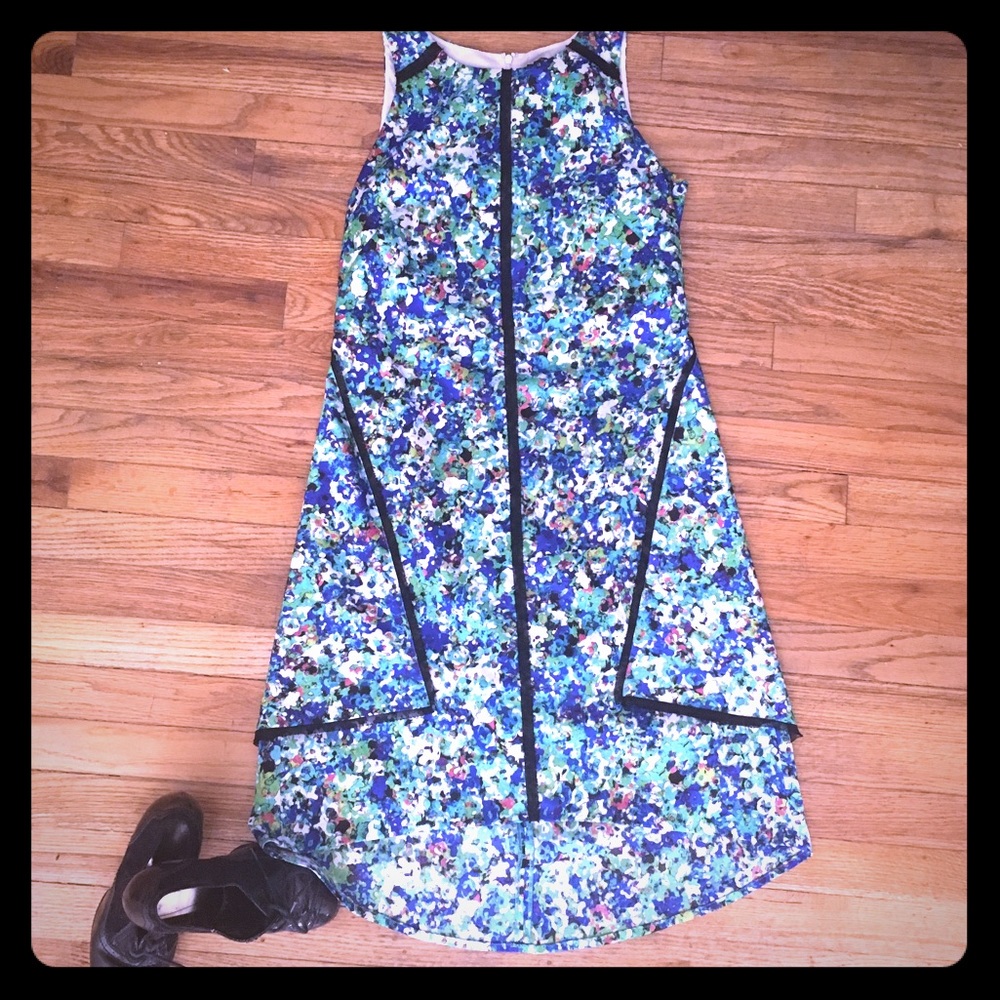 Multi Color Ann Taylor Asymmetrical Dress