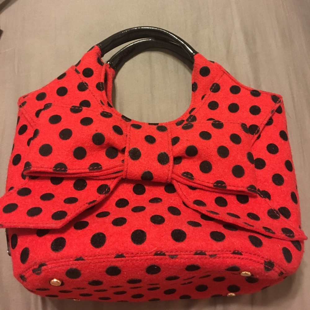 Kate spade red wool purse