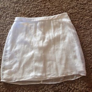 White sparkly skirt