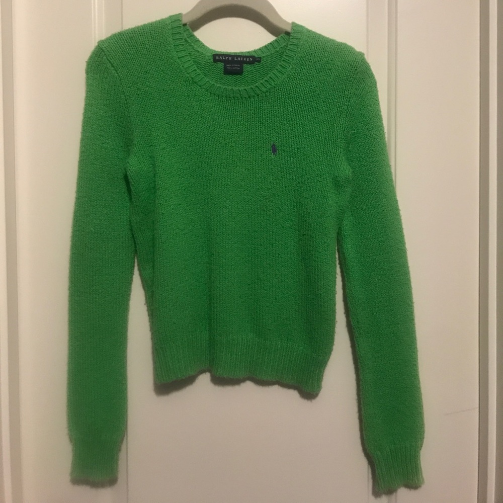 Bright green polo