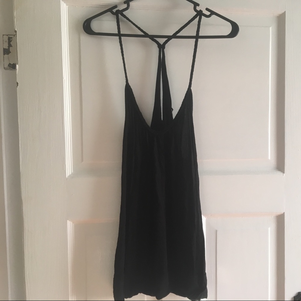 Black H&m Braided Tank