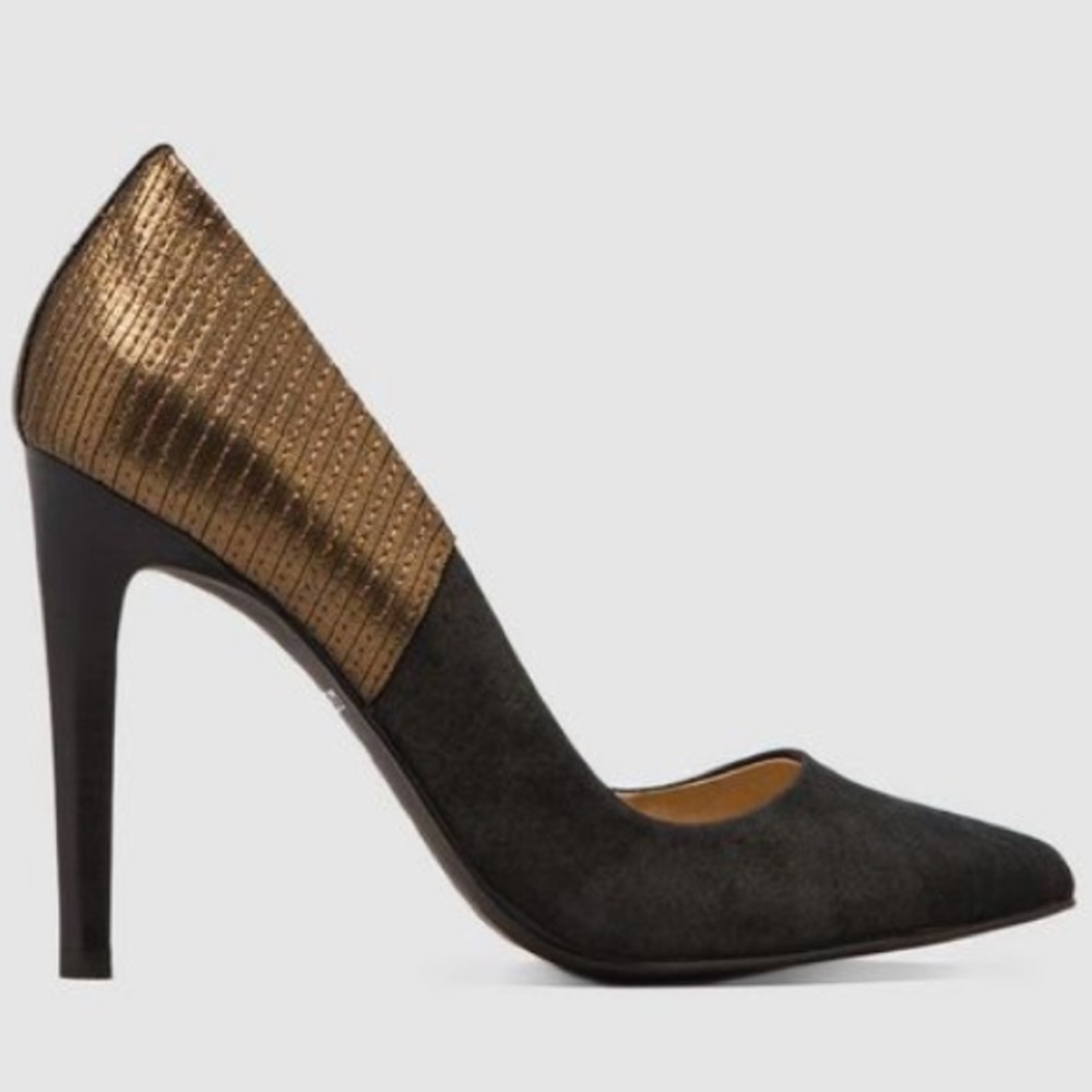 Joe's Jeans black and gold sequin stiletto