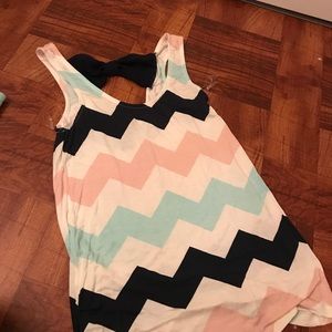 Chevron Tank top with bow
